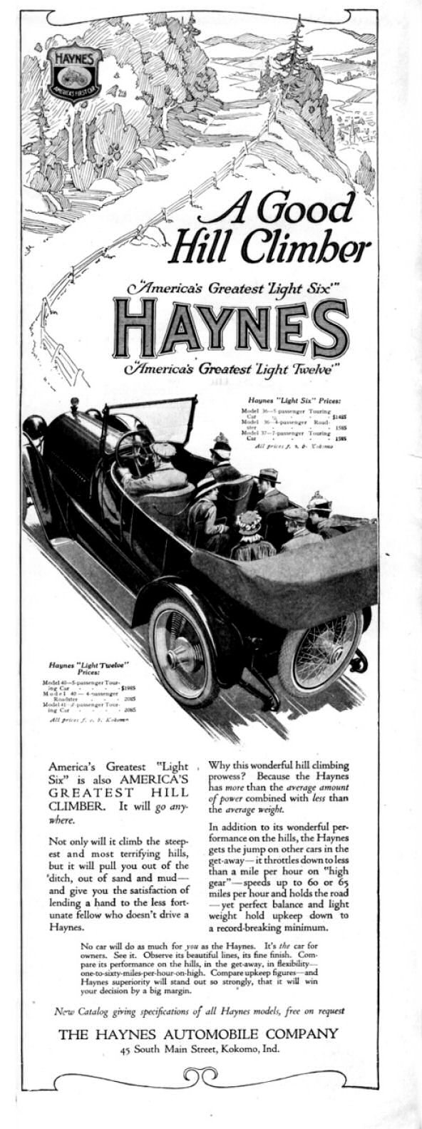 1916 Haynes-Apperson Auto Advertising